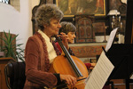 to photo concert in Millegem church, Gerda Abts with Antwerp Baroque Ensemble 